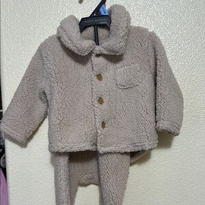 Gerber- Kids Tan Sherpa Jacket & Pants Set